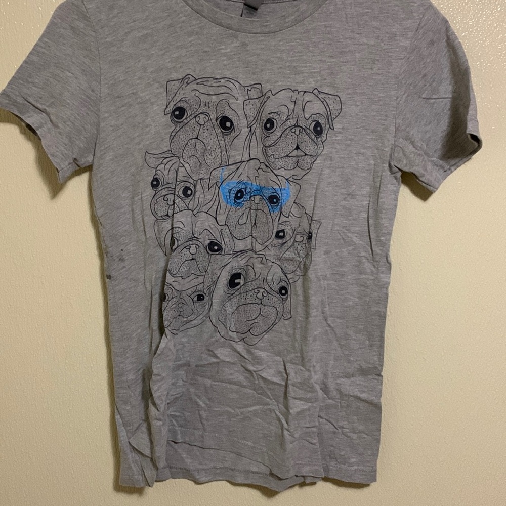 Gray pug shirt